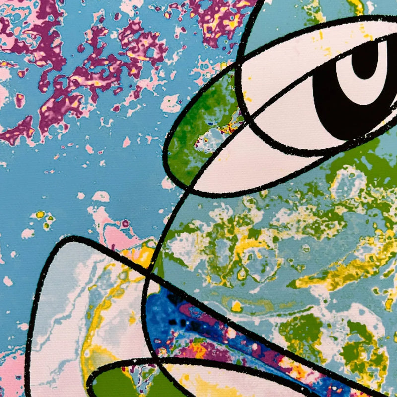 カラフルで不思議な表情のキャラクター現代アート『謎の生き物』｜TAKUROMAN｜知的ユーモアと遊び心が融合した原画作品