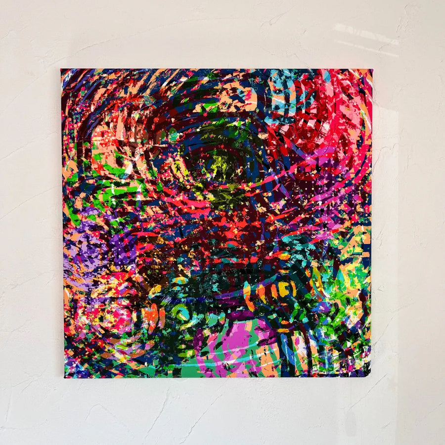 ポップな色彩とユーモラスな目線が魅力の現代アート・原画『Friends Ⅱ