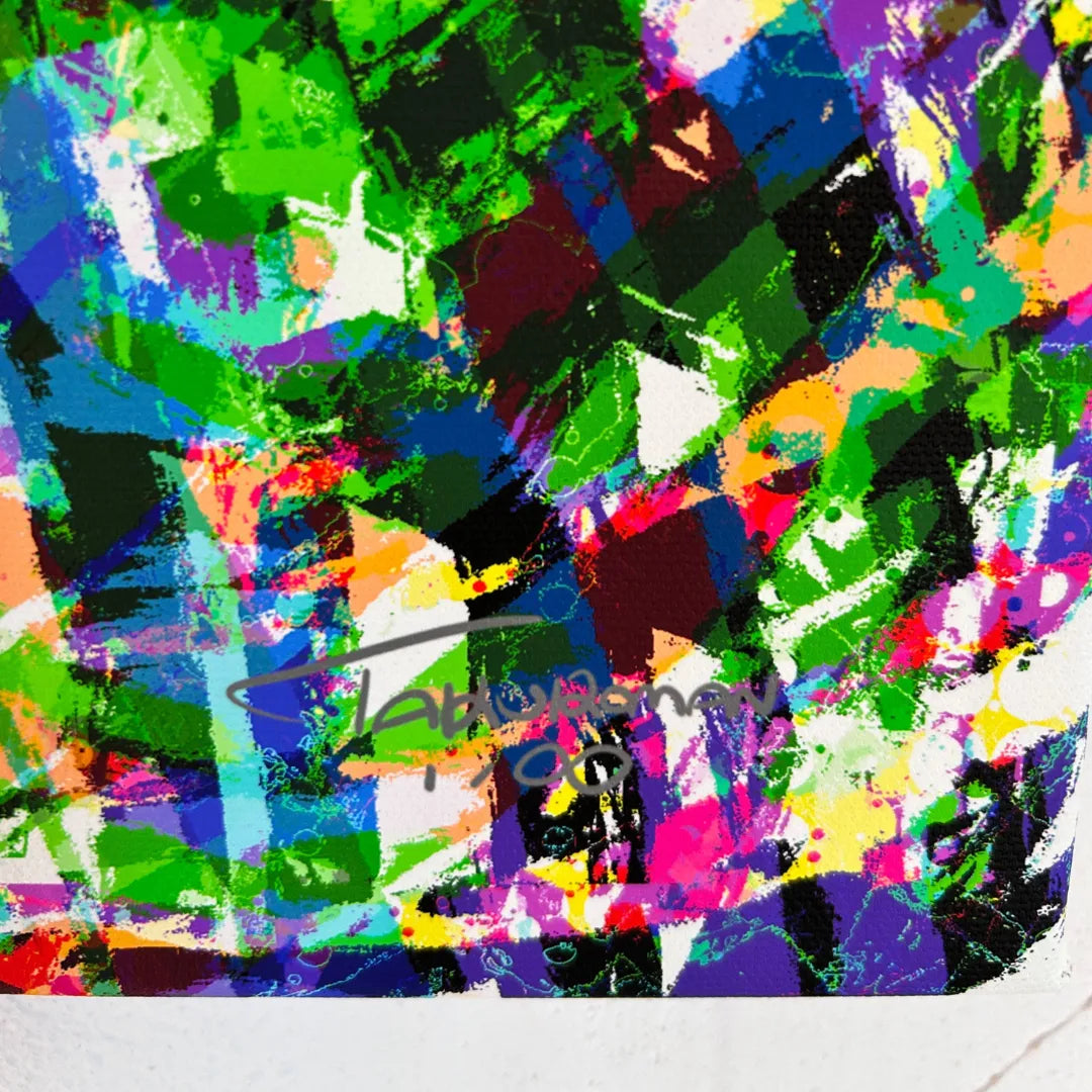 絵画　抽象画　原画　現代アート 色彩が躍る幻想的な現代アート・原画『イツカハナハウツクシクサク