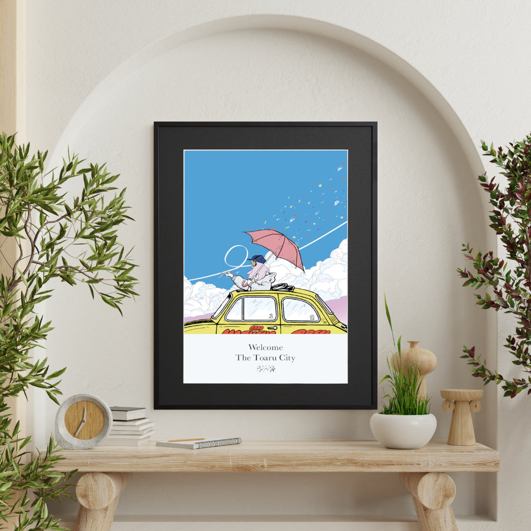 エモい空気感漂うシティポップ風アートポスター『キャンディーレイン