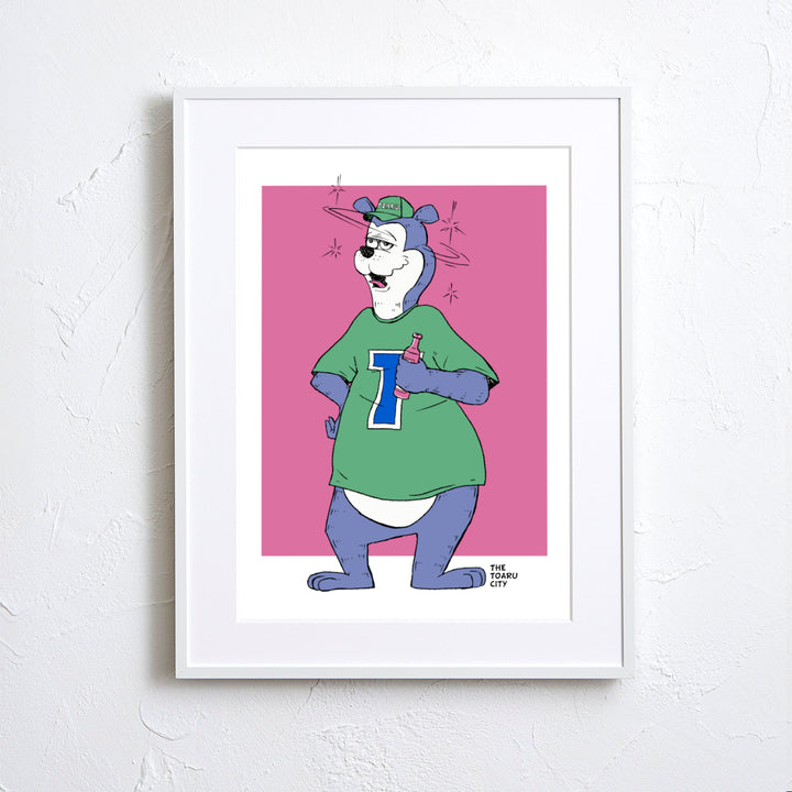 ユルさ満点のアメリカンポップなアートポスター「酔っ払いクマさん
