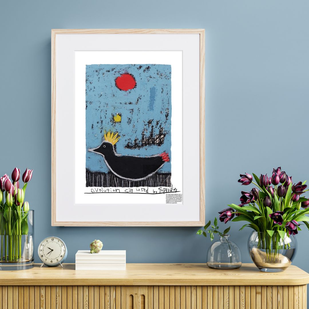 鳥の動物モチーフが映えるポップアートポスター「tori」｜ミッド