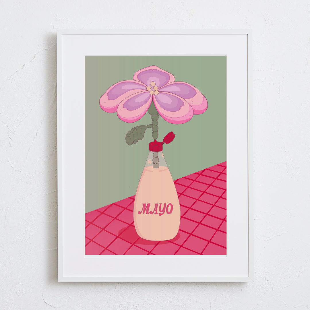 花とマヨネーズを融合したポップアート「肥花」｜ユニークで印象的な