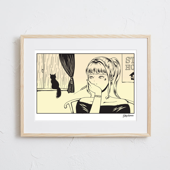 おうち時間をテーマにしたユニークなアートポスター「Stayhome」｜Kisa