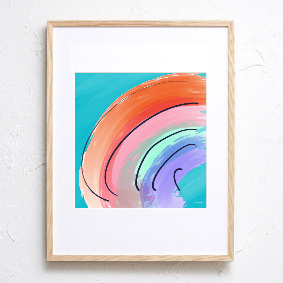 シンプルな虹の抽象画アート｜『WifiRainboow』｜ポップでおしゃれな